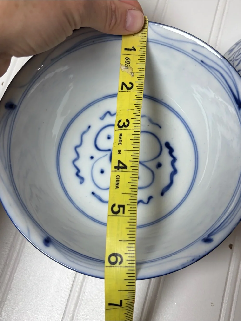 Vintage Blue + White Chinese Bowls | Set of 2